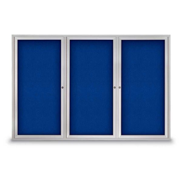 Sliding Door Indoor Enclosed Corkboard, 9